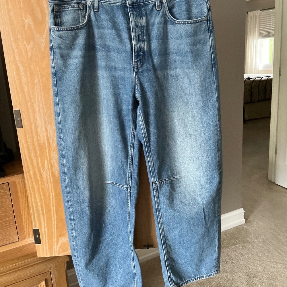 MADEWLL DARTED BARREL DENIM JEANS